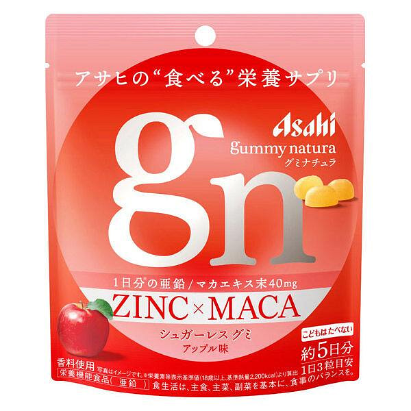 アサヒ グミナチュラ  亜鉛×マカ  アップル味 約5日分 1 個