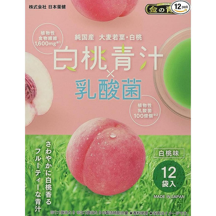 日本药健 白桃青汁×乳酸菌6.5g×12袋 1 份