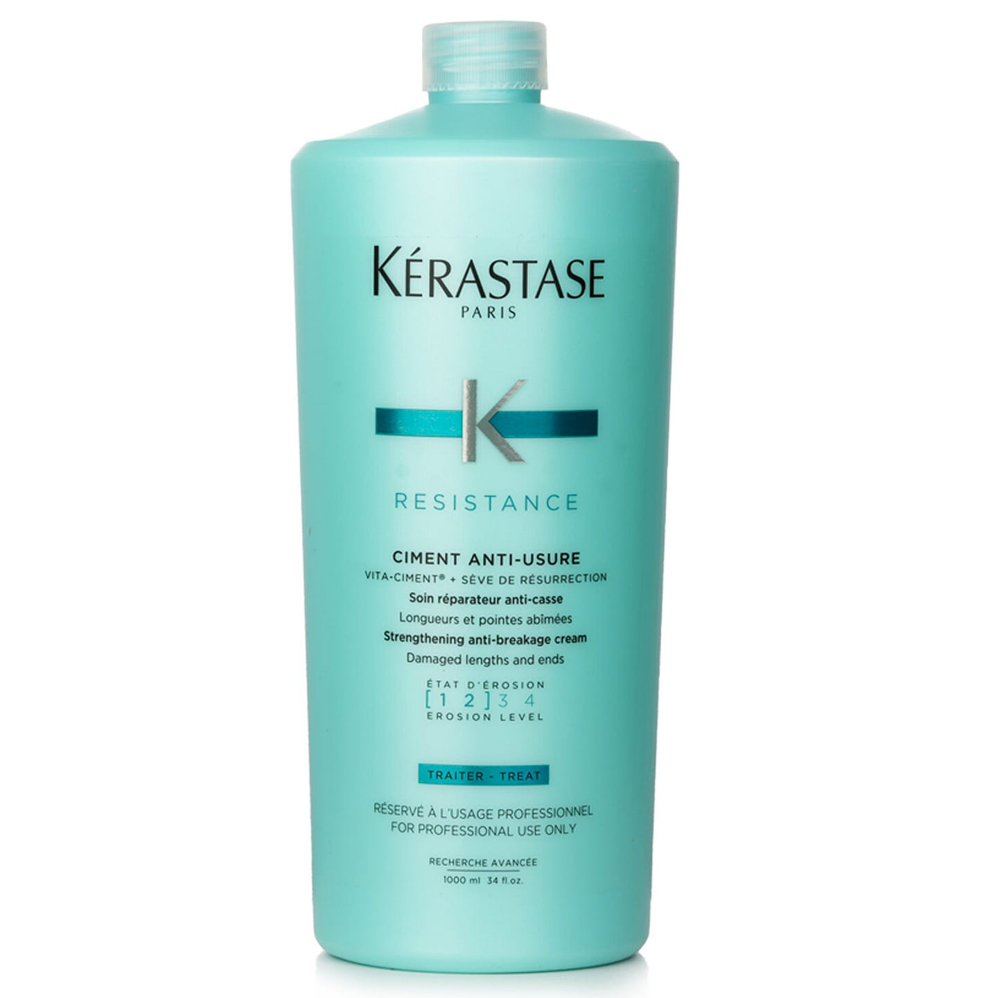 Kerastase Resistance Ciment Anti-Usure Strengthening Anti-Breakage Cream – Rinse Out (For Damaged Lengths & Ends) 1000ml/34oz 1000 ml