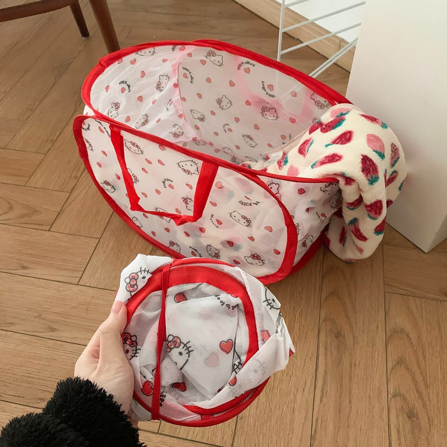 KT Foldable Laundry Hamper Storage Basket 1 each