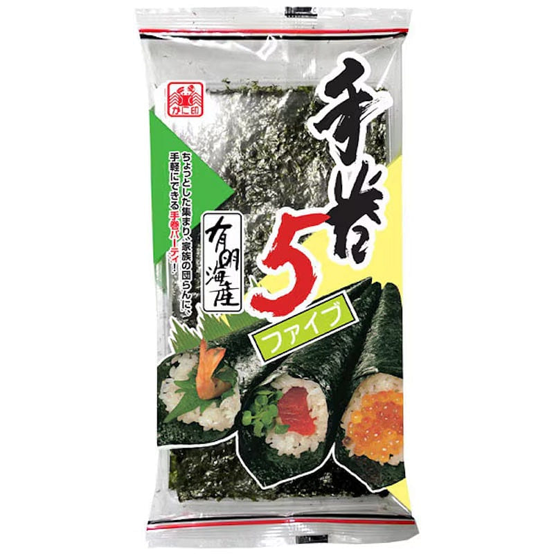 Kani Jirushi Ariake Hand Roll Seaweed 5 Sheets 1 each