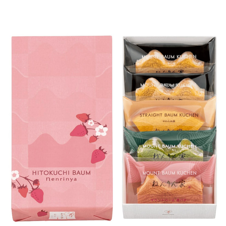 年轮家季节限定年轮蛋糕组合 4种5枚入 1 盒