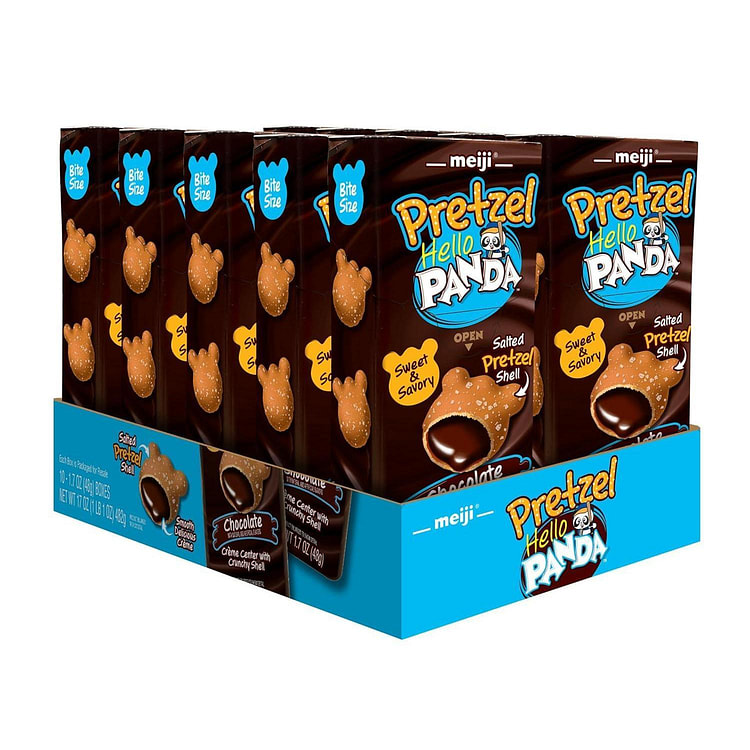 Meiji Hello Panda Pretzel Cookies Chocolate 10ct 1 each