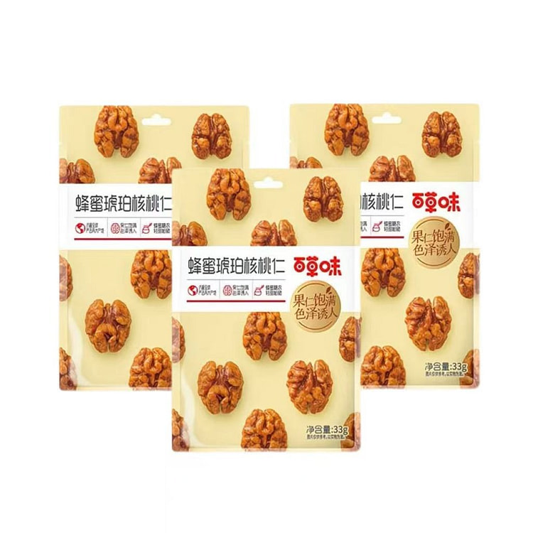 百草味 琥珀核桃仁坚果核桃肉33克*3袋 99 克