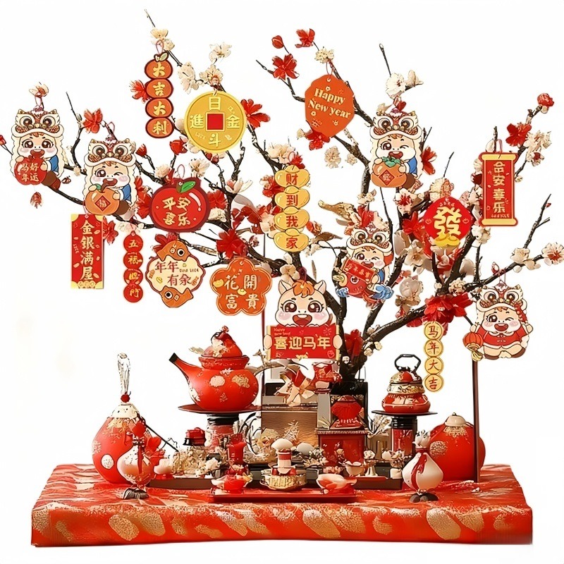 金濠2026 马年新年春节装饰挂件绿植盆景挂饰1 份- Weee!