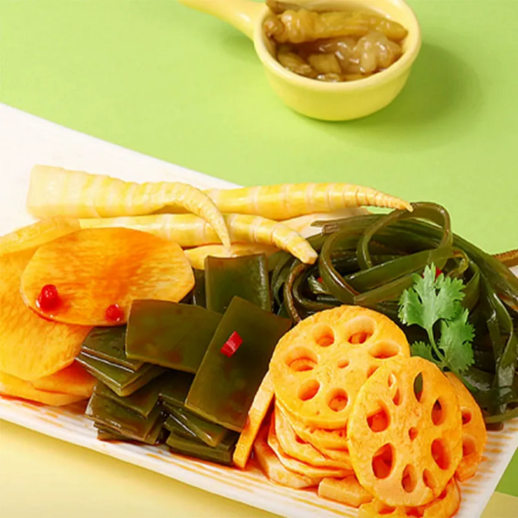 百草味素卤大礼包麻辣素食海带休闲零食510g*1包 510 克