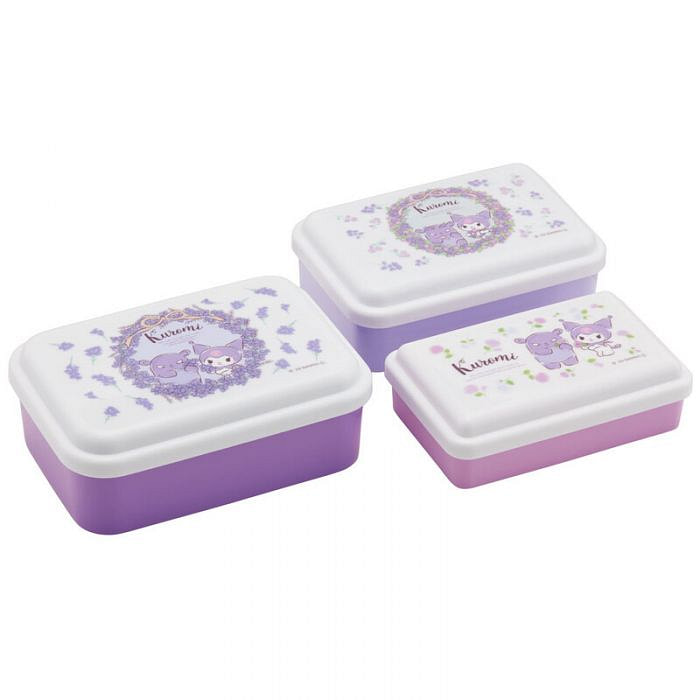 Skater Kuromi 3-Size Antibacterial Lunch Box Set
