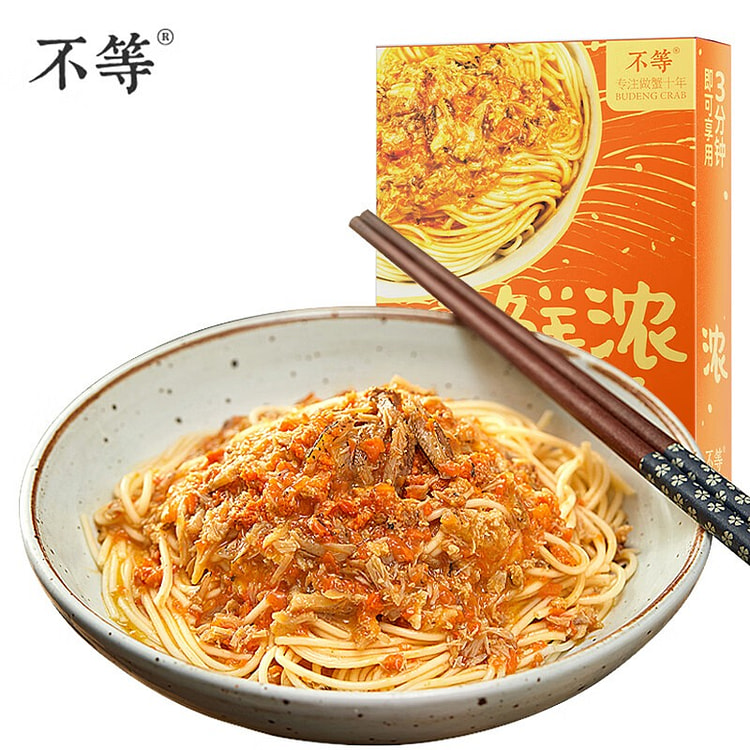 不等 鲜浓蟹黄面 速食面正宗蟹黄酱拌面蟹粉面 200 克