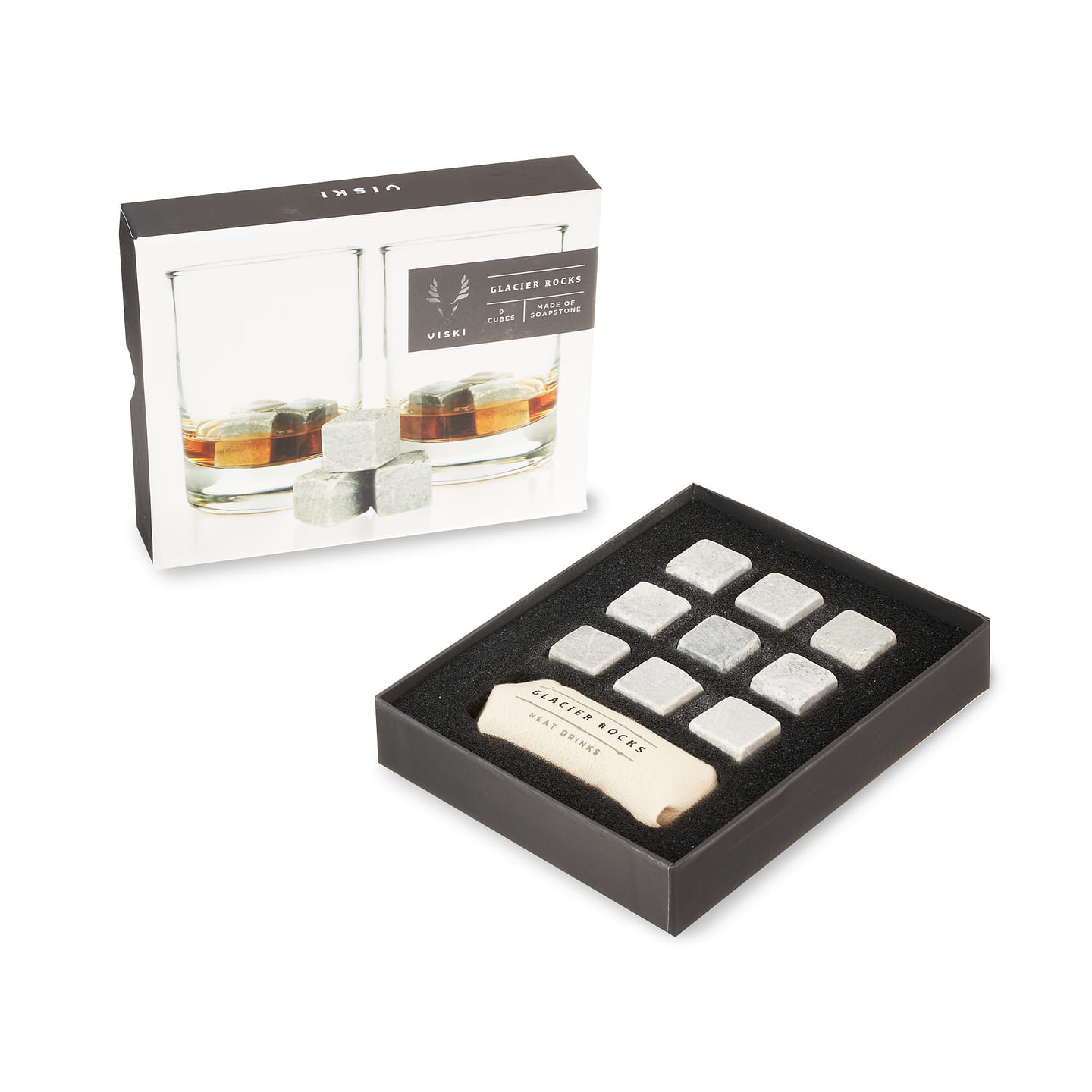 Glacier Rocks® Soapstone Cubes by Viski® 9 each