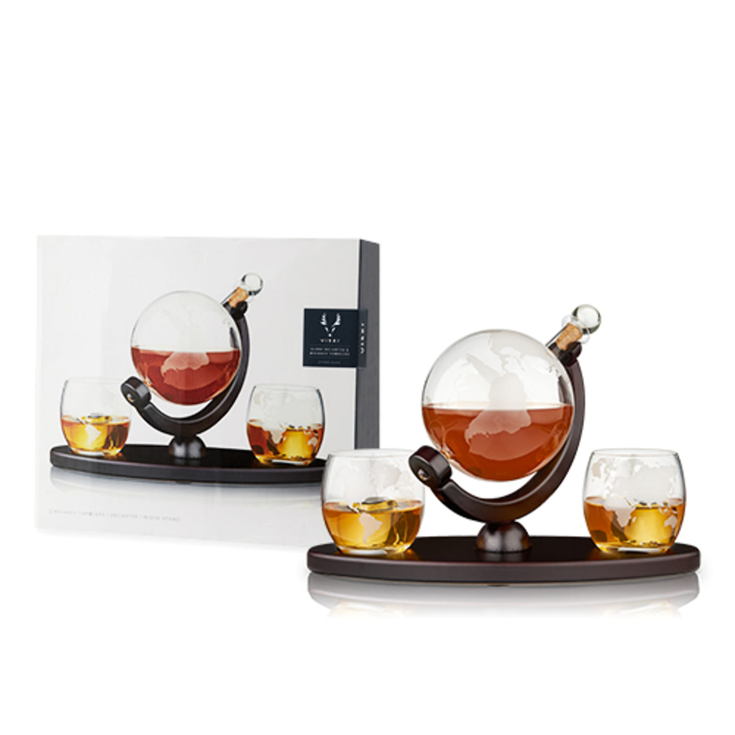 Globe Decanter & Whiskey Tumblers Set by Viski® 32 fl.oz