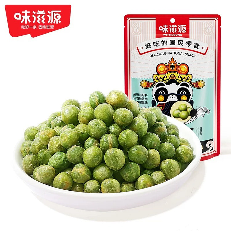 优品荟-味滋源蒜香青豆袋装豌豆坚果炒货休闲零食60g/袋