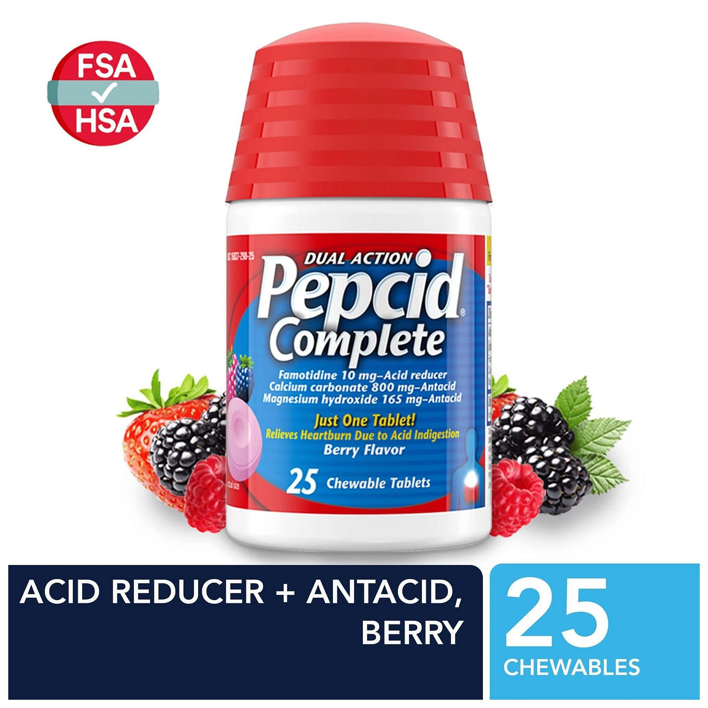 Pepcid Complete Cool Mint Dual Action Chewable Tab 1 box