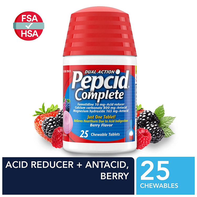 Pepcid Complete 清凉薄荷双重咀嚼片 1 盒