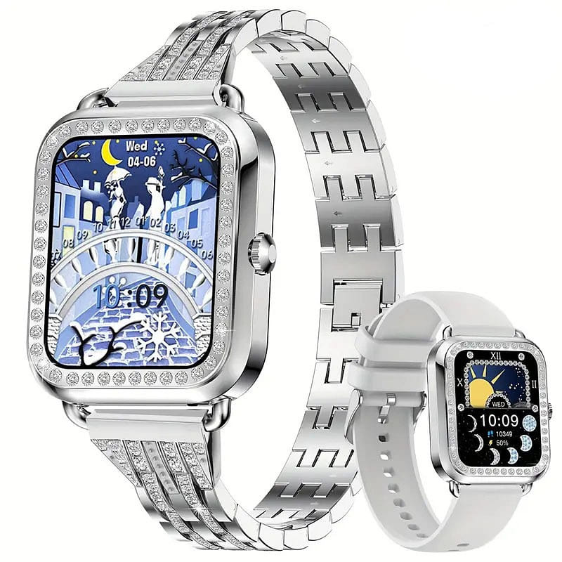 New Call Health Monitoring Smart Watch Silver 1 each