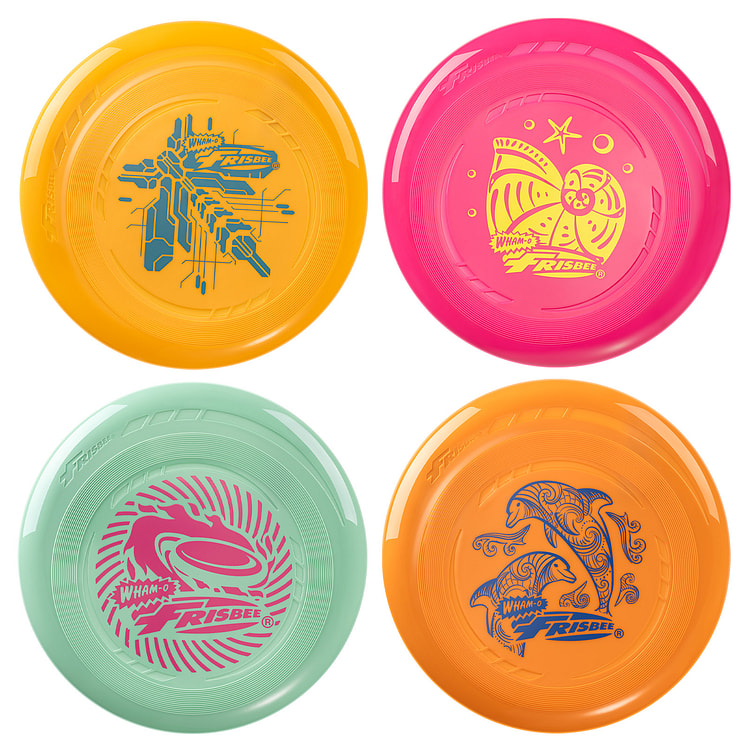 Flying Disc for Kids, 9 Inch Toy Set - 4 Pack