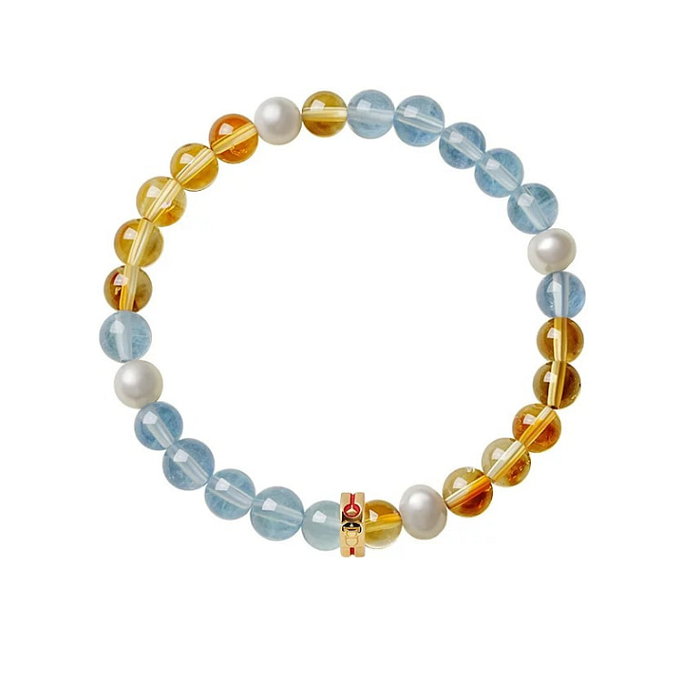 Yellow Crystal Hand String Wangcai 6mm 1 box