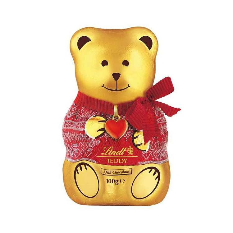 Lindt 圣诞限定 泰迪朋友 巧克力 红色100g