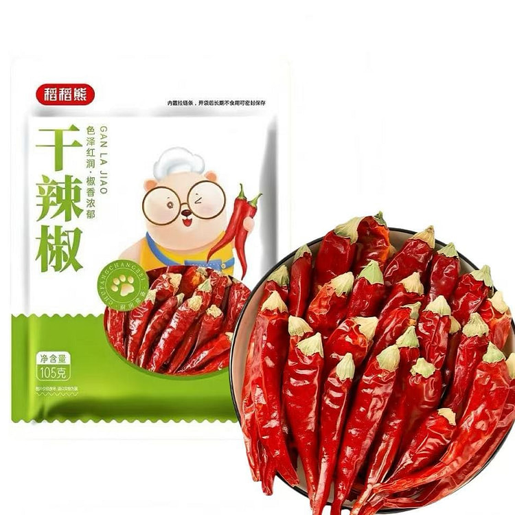 稻稻熊  朝天红辣椒 火锅干锅卤料香辛料 厨房调料 105 克