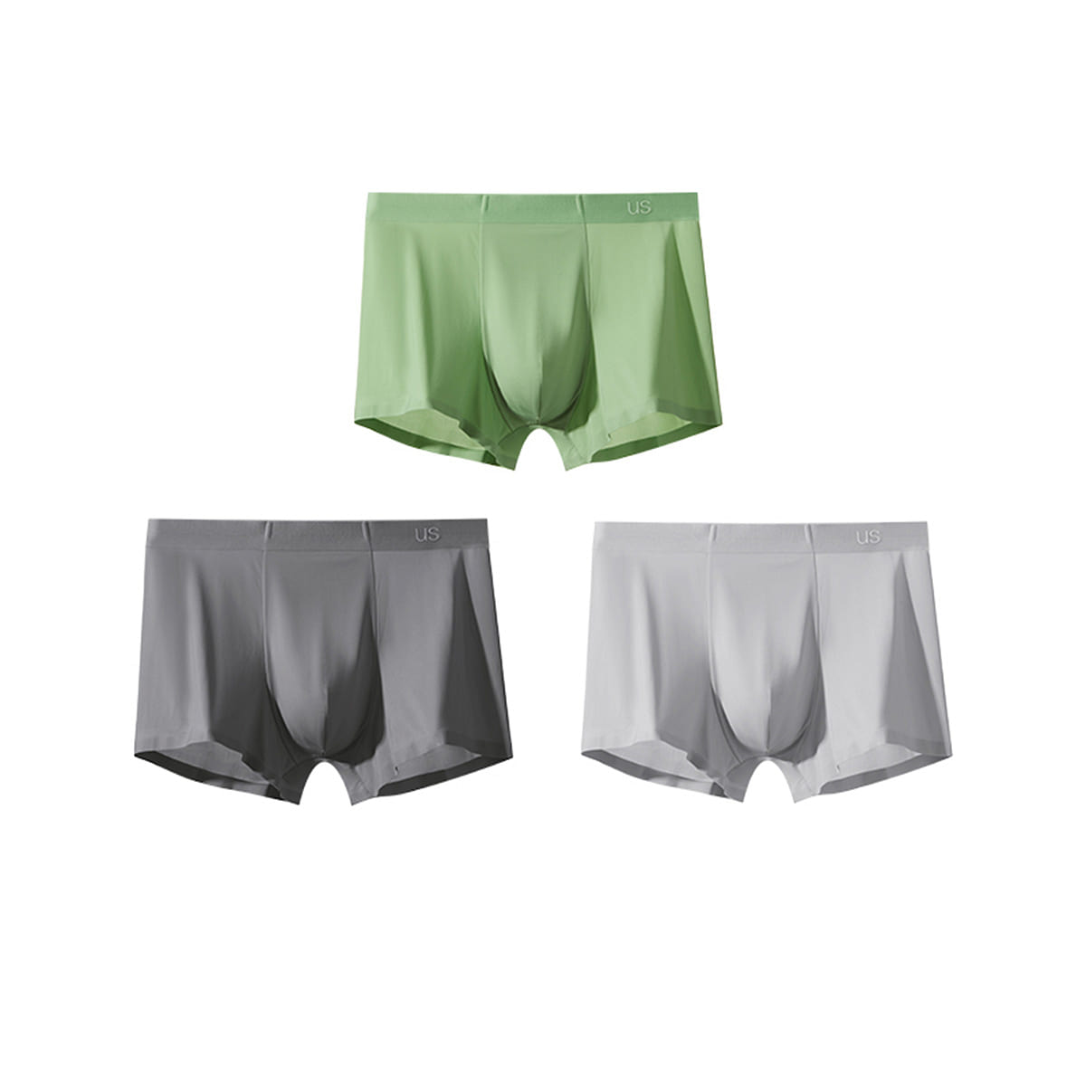 Ubras Ice Silk Ultra Thin and Breathable Men’s Mid Rise Quadrangle Pants (Three Pack) – Combination Color 06-XL 100 g