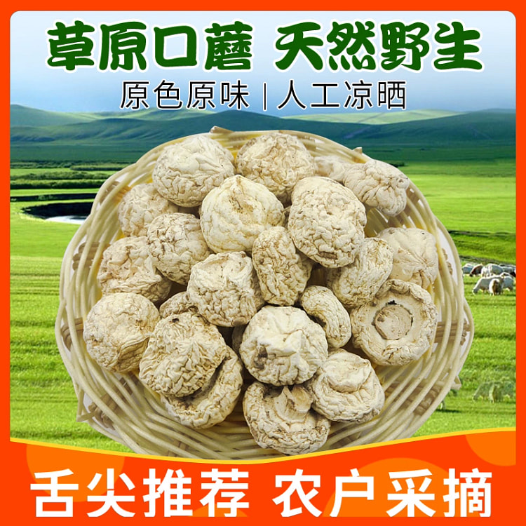 野生口蘑干货 白蘑菇双孢菇*1袋