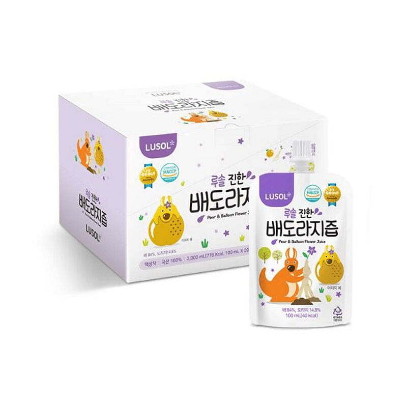 (Bundle)Lusol Pear & Balloon Root Juice (40 Packs) 100 ml