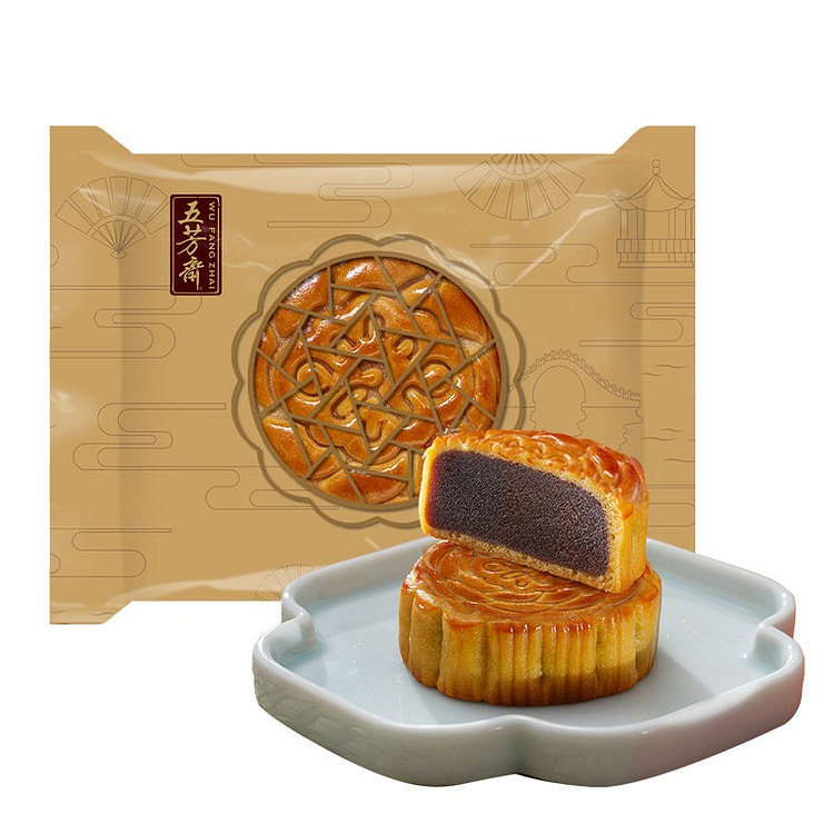 Wufangzhai Cantonese Mooncake, Rose Red Bean Paste 60 g