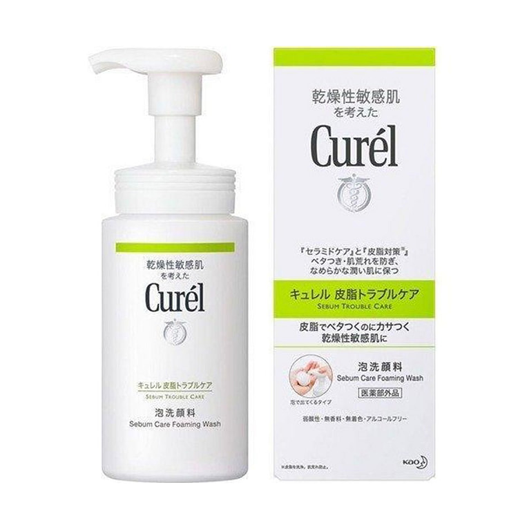 日本Curel 珂润油痘敏感肌清爽祛痘补水泡沫洁面