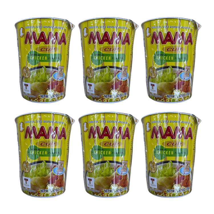 Mama Chicken Flavour Instant Noodles Cup pack of 6 1 each