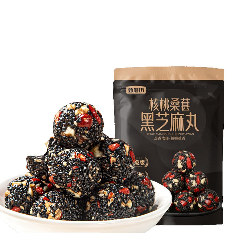 甄磨坊 黑芝麻丸 软糕 孕妇 休闲 零食 小吃 200 克