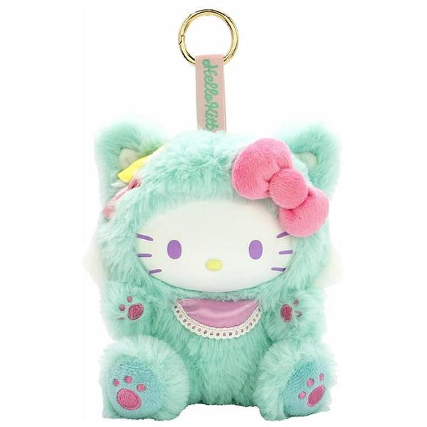 サンリオキャラクターズ ハローキティ ファインフェイスキャット ミント ぬいぐるみ 1 個