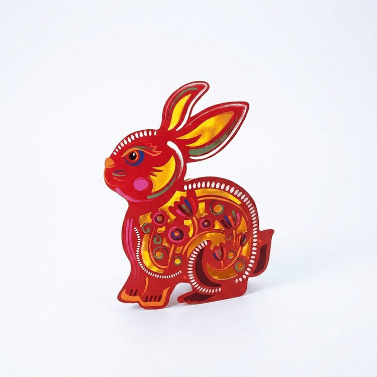 Ikachi Large Rabbit Lantern 1 each