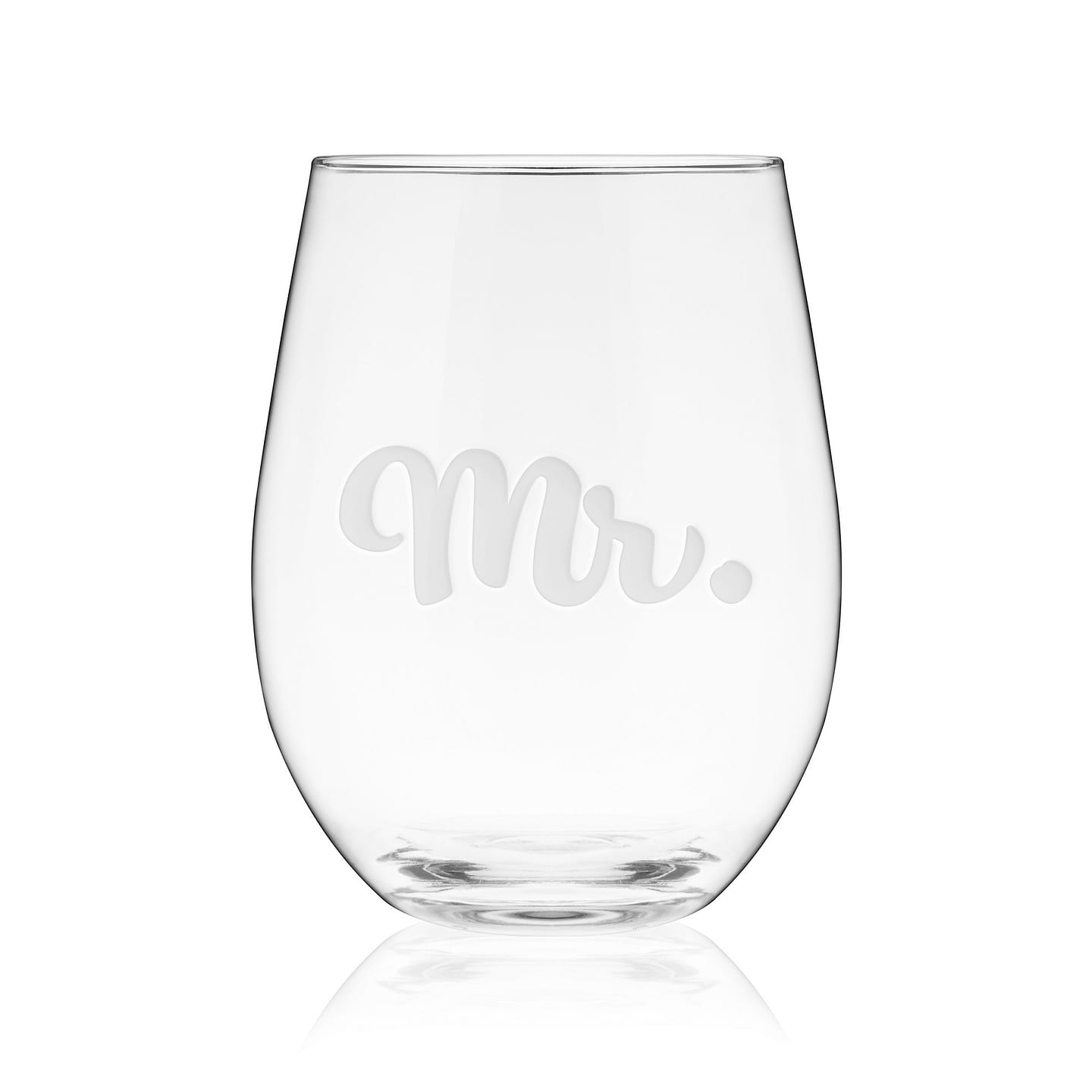 Mr. Script Stemless Wine Glass 1 each