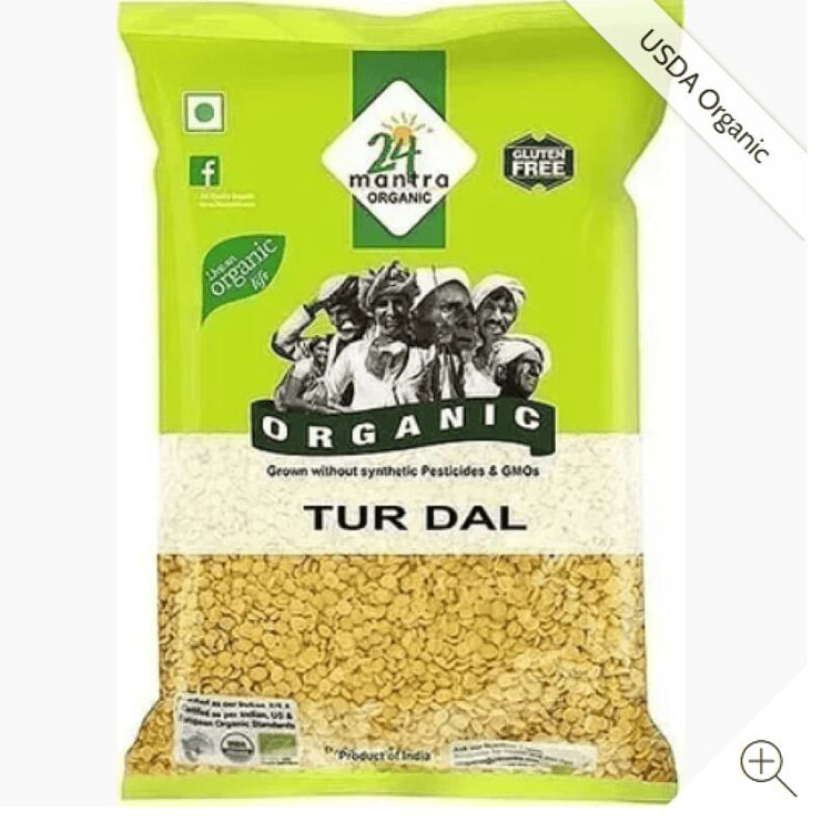 24 Mantra Organic Tur Dal 4lb 1 pack