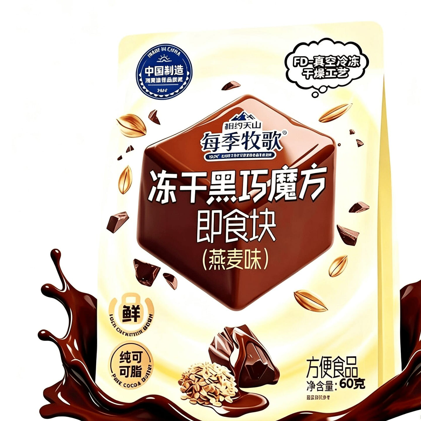Freeze-Dried Dark Chocolate Oat Flavor 60 g