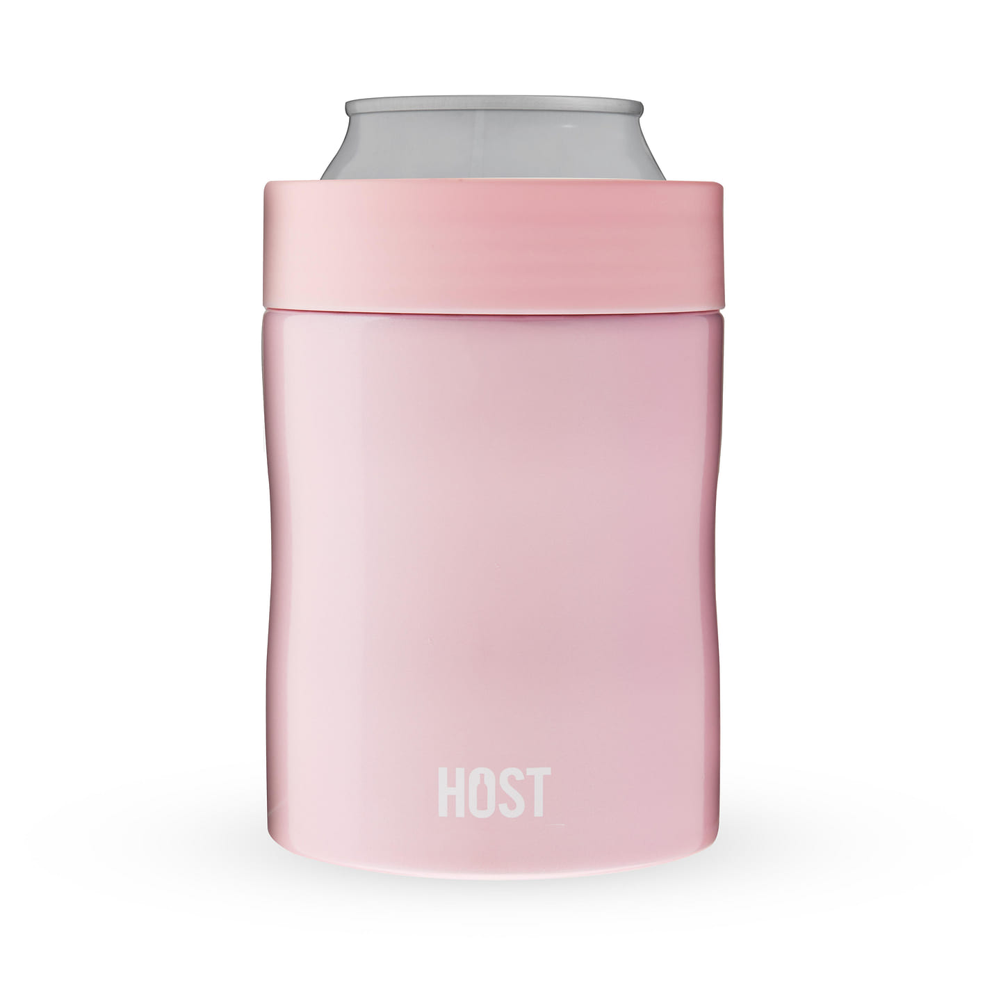 HOST Stay-Chill Beer Cozy Insulated Can Cooler Tumbler – Double Walled Stainless Steel Beer Can Insulator Holder for Standard Sized Cans – Peony Pink 12 oz