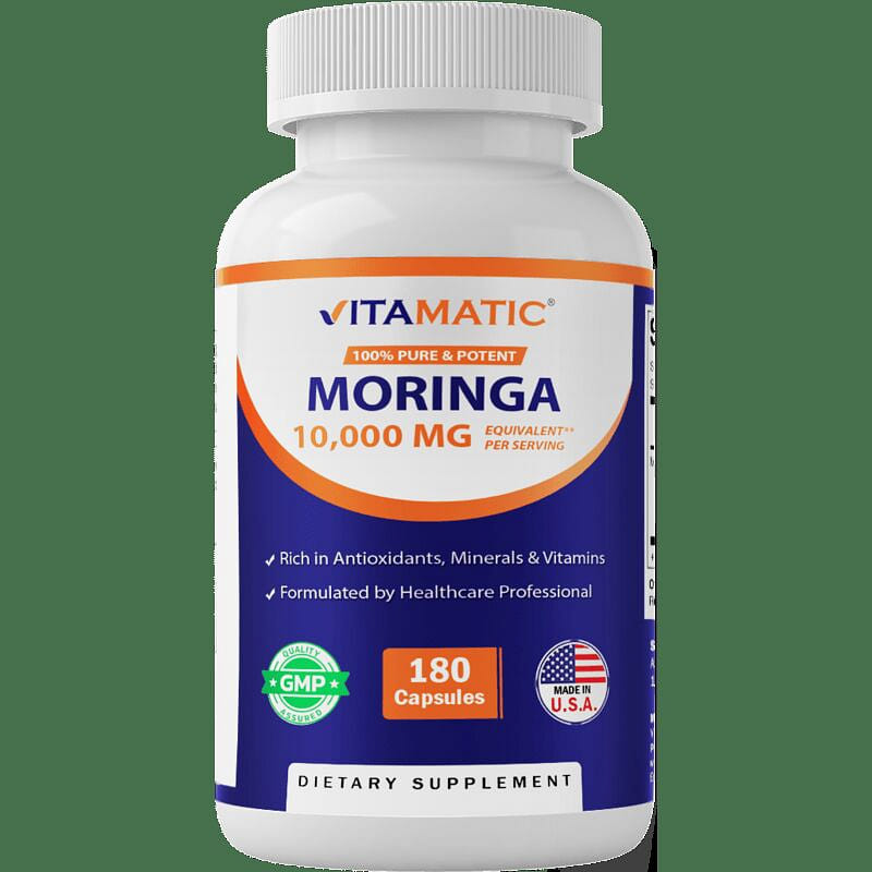 Moringa Capsules 10,000mg - 180 Capsules 1 each