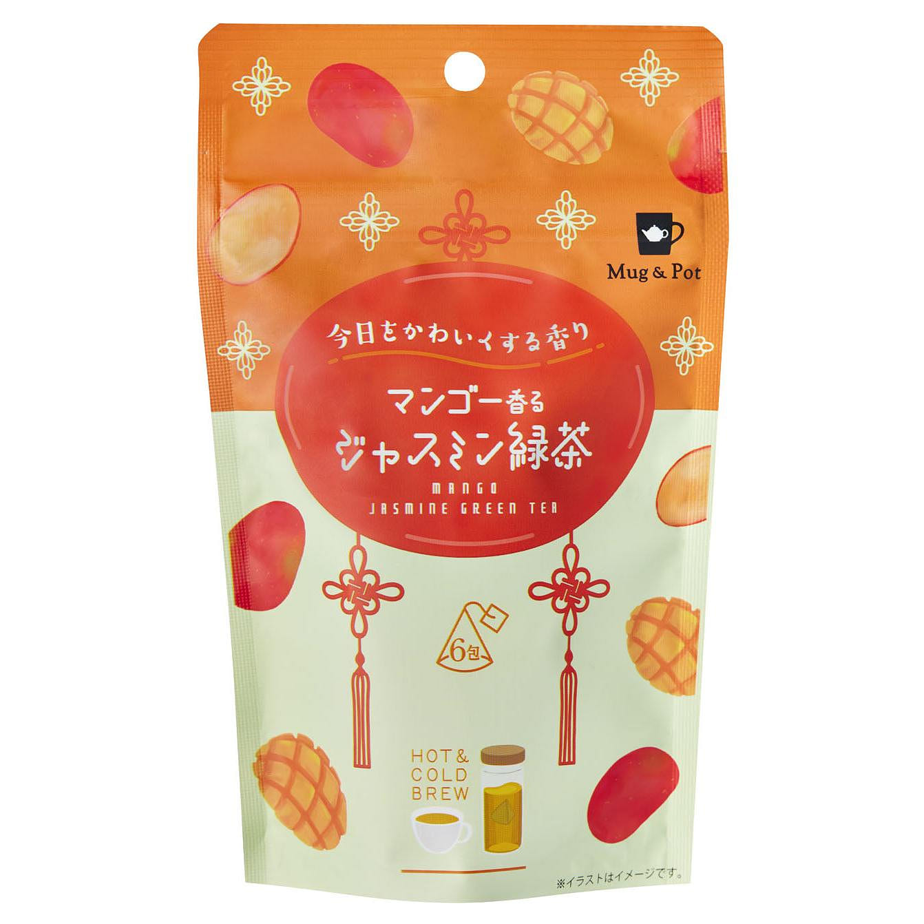 Mug&Pot Mango Jasmine Green Tea 2g x 6 packs 1 each