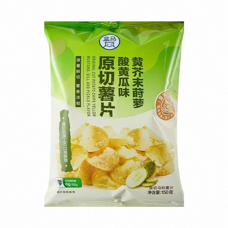 原切薯片黄芥末莳萝酸黄瓜味150g 1 包