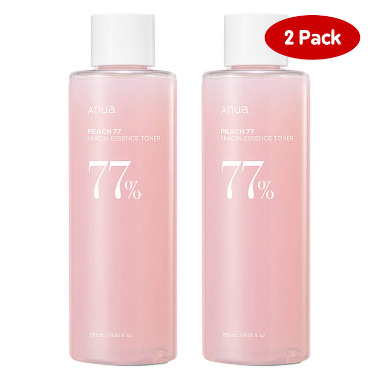 anua Peach 77% Niacin Essence Toner, 250ml (2 pack)