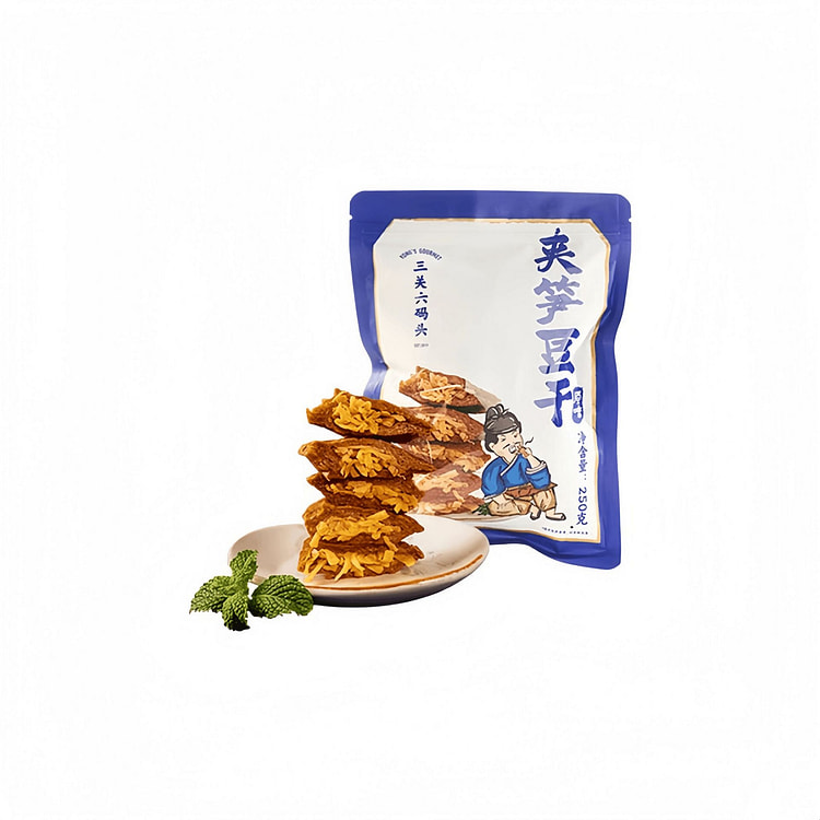 浙江老宁波土特产 夹笋豆干 风味特色250g*1袋 250 克