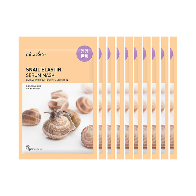 Miraclair Snail Elastin Serum Mask 10 Pack 1 each