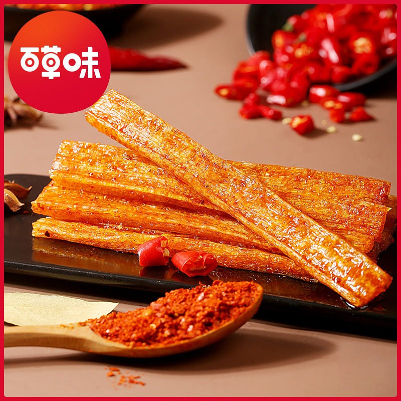 Hundred grass flavor Large gluten spicy strip 100g/ bag 100 g
