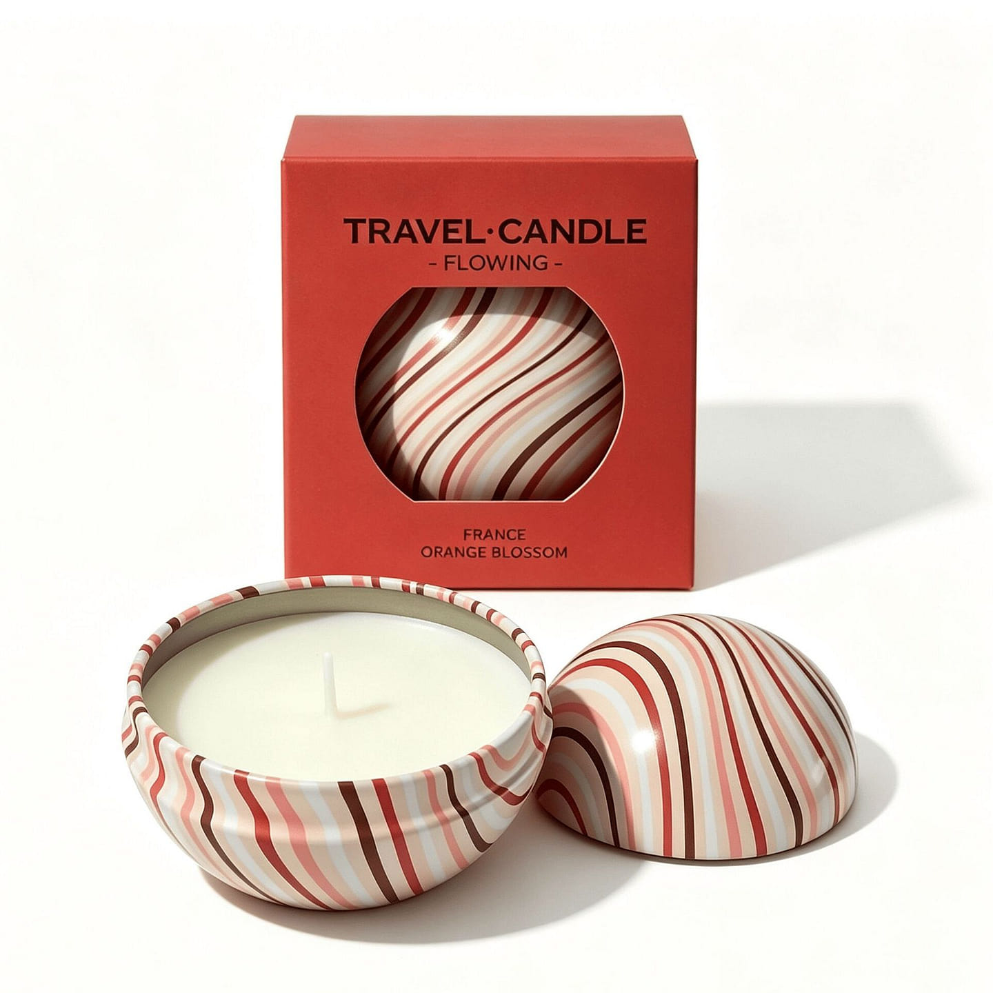 Artistic Fragrance RED Candle Gift -Orange 1 box