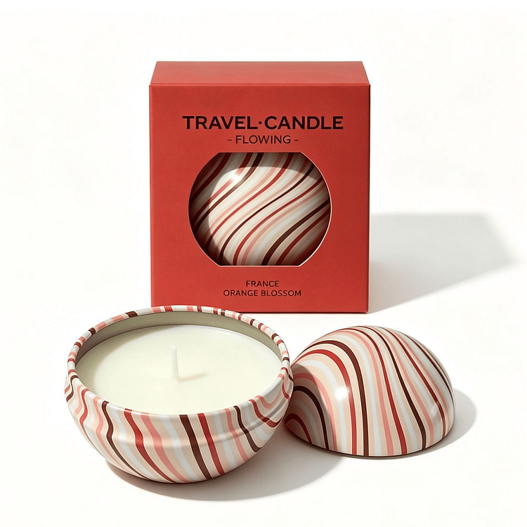 Artistic Fragrance RED Candle Gift -Orange 1 box