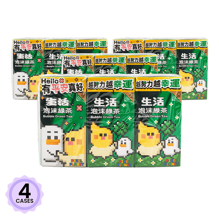生活 泡沫绿茶 新旧包装 混发 300 毫升*6 包*4 箱