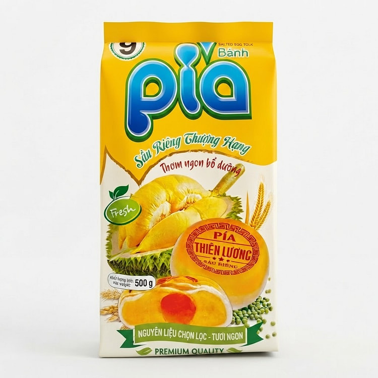 Premium Durian Salted EggYolk Pia Cake - Banh Pia 500 g