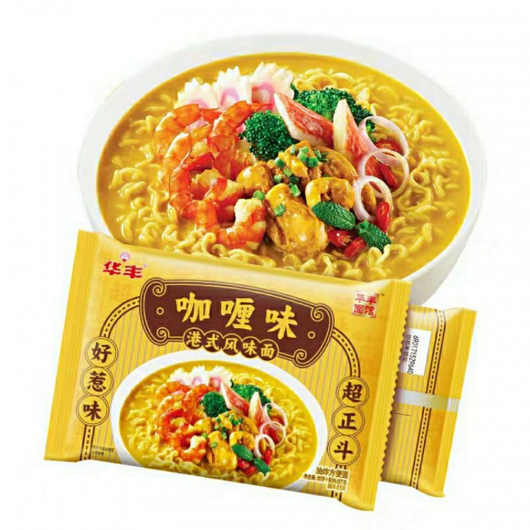 咖喱味 华丰三鲜伊面方便面 *1袋