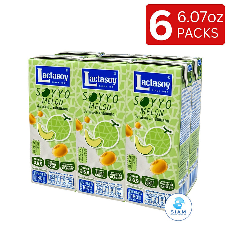 (Lốc 6 hộp) Lactasoy Sữa Đậu Nành Thái Vị Dưa Lưới 6 cái