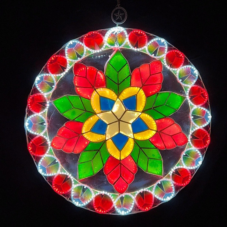 Classic Mistletoe Parol -Colored LED 24 INCH 1 each