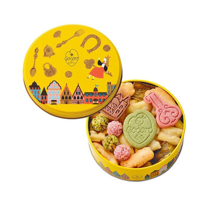【日本直郵】仙貝屋COCORO 迷你罐系列 混合海鮮味油炸米果 60g 1 罐